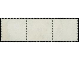 1890/1901, Innendienst 2 M. dunkelrotkarmin, waagerechter Dreierstreifen mit Plattenfehlern “große Unterbrechung in der Guill