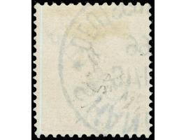 1898, Diagonalaufdruck 25 Pfg. gelblichorange, mit Plattenfehler “I von Reichspost oben rechts ausgebrochen”, sauber gestempe