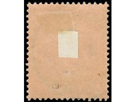 1901, Germania Reichspost 30 Pfg. rötlichorange/rotschwarz auf mattgelblichorange, Plattenfehler “innere Randlinie mit Mäande