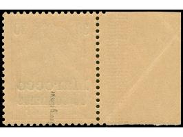 1903, Unverausgabte 35 C. auf 30 Pfg. rötlichorange/rotschwarz auf mattgelblichorange, linkes Seitenrandstück, postfrisch, ta