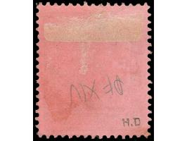 1900, Germania ohne Wz. 1 P. auf 80 Pfg. rotkarmin/schwarz auf rosa, mit Plattenfehler “blasenförmiger weißer Fleck ziwschen 
