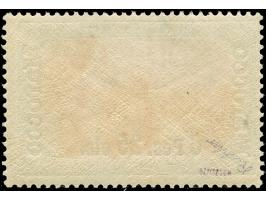 1903, Germania Reichspost 6 P. 25 C. auf 5 M. grünschwarz/bräunlichkarmin, fetter Aufdruck, Urmarken-Type II, sauber ungebrau