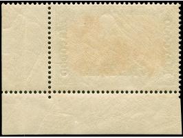 1903, Germania Reichspost 6 P. 25 C. auf 5 M. grünschwarz/bräunlichkarmin, fetter Aufdruck, Urmarken-Type II, rechte untere B