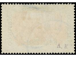 1903, Germania Reichspost 6 P. 25 C. auf 5 M. grünschwarz/bräunlichkarmin, fetter Aufdruck, Urmarken-Type II, sauber gestempe