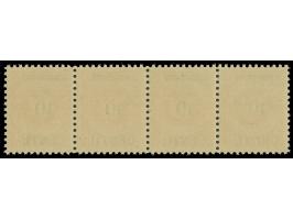 1923, 15 C. auf 25 M. im waagerechten 4er-Streifen der Typen AI-BI-BII-AI (nur bei Platte 1 möglich), postfrisch. Eine Marke 