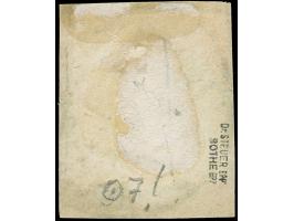 1880, Pfennig 5 Pfg. violett, sauber gestempelt “CONSTANTINOPEL 2 DEUTSCHE POST 15 1 84” auf Briefstück, tadellos, Fotoattest