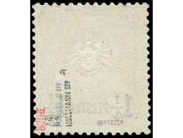 1884, Aufdruck auf Pfennig 1 ¼ Pia. auf 25 Pfg. mittelgelbbraun, sauber ungebraucht, tadellos, sign. u. a. Bothe, Kurzbefund 