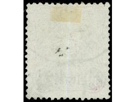 1884, Aufdruck auf Pfennig 2 ½ Pia. auf 50 Pfg. graugrün, mit Plattenfehler “fehlende Spitzenausfüllung Mitte rechts" (Feld 2