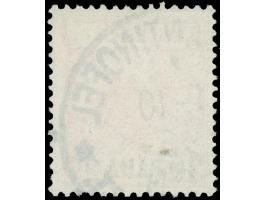 1889, Krone/Adler 20 Pa. auf 10 Pfg. mittelrot (dunkelgelb leuchtend), mit Plattenfehler “Keil in linker Umrandungslinie zwis