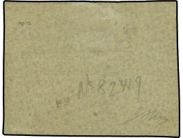 1900, Germania 25 Pia. auf 5 M. grünschwarz/bräunlichkarmin, Type I, Nachmalung mit &nbsp;Rot und Deckweiß, linke obere Bogen