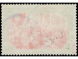 1900, Germania 25 Pia. auf 5 M. grünschwarz/bräunlichkarmin, Type I, Nachmalung nur mit Deckweiß, sauber gestempelt “SMYRNA 6