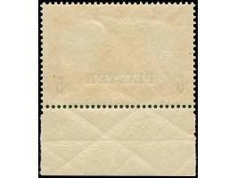 1902/04, Aufdrucktype II 5 Pia. auf 1 M. dunkelkarminrot, Unterrandstück, postfrisch, tadellos, unsigniert, Fotoattest Steuer