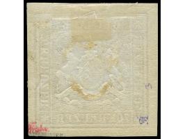 1873, 70 Kr. rotlila, Bogenfeld 3, farbfrisch, allseits breitrandig geschnitten mit schöner Wappenprägung, mit allseits volls