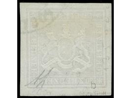 1873, 70 Kr. braunlila, Bogenfeld 4, farbfrisch, allseits breitrandig geschnitten, mit vollständiger Trennungslinien, mit gut