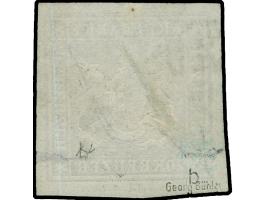 1873, 70 Kr. braunlila, Bogenfeld 3, farbfrisch, allseits breitrandig geschnitten, mit allseits sichtbaren Trennungslinien, m