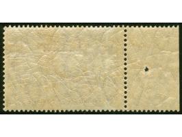 1905/13, Germania mit Wz. 15 Pia. auf 3 M. schwarzbraunviolett, linkes Seitenrandstück mit Plattennummer “5” und Passerkreuz,