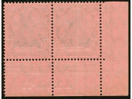 1905/13, Germania mit Wz. 4 Pia. auf 80 Pfg. dunkelrötlichkarmin/schwarz auf mattrosarot, waagerechtes Paar aus der linken un