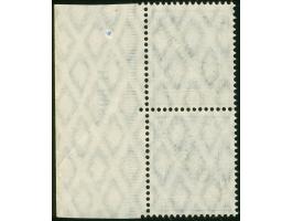 1908, Diagonalaufdruck 25 C. auf 20 Pfg. lebhaftlilaultramarin, senrekchtes Paar mit rechtem Bogenrand mit Ur-HAN "H 698", po
