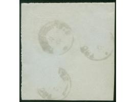 1890/98, Krone/Adler 5 Pfg. grün und 20 Pfg. mittelultramarin, gemeinsam auf Ganzsachenausschnitt 10 Pfg. Krone/Adler mit Ste