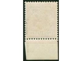 1897, Aufdruckausgabe 10 Pfg. lilarot, Unterrandstück, sauber ungebraucht, tadellos, sign. Jäschke-L. BPP