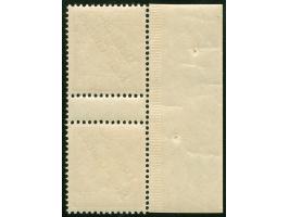 1897, Aufdruckausgabe 25 Pfg. gelblichorange, senkrechtes Zwischenstegpaar mit linkem Seitenrand, postfrisch, tadellos, unsig