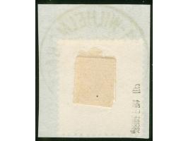 1897, Aufdruckausgabe 25 Pfg. dunkelorange, mit Plattenfehler “I in Reichspost oben gespalten”, sauber gestempelt “FRIEDRICH-