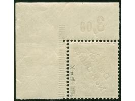 1897, Aufdruckausgabe 3 Pfg. dunkelockerbraun, rechte obere Bogenecke mit Aufdruckfehler “unterer Bogen des t in Deutsch verk