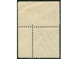 1897, Aufdruckausgabe 20 Pfg. violettultramarin, rechte obere Bogenecke mit Aufdruckfehler “unterer Bogen des t in Deutsch ve