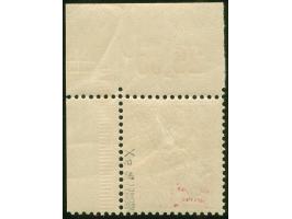 1897, Aufdruckausgabe 25 Pfg. gelblichorange, rechte obere Bogenecke mit Aufdruckfehler “unterer Bogen des t in Deutsch verkü