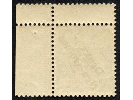 1897, Aufdruckausgabe 3 Pfg. dunkelockerbraun, rechtes Seitenrandstück mit Zwischensteg oben, mit Aufdruckfehler “c in Deutsc