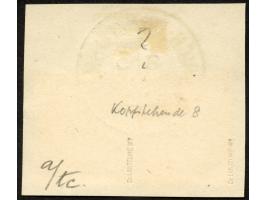 1897, Aufdruckausgabe 5 Pfg. dunkelopalgrün, waagerechtes Paar mit Aufdruckfehler “zweites e in Neu-Guinea offen" (Aufdruckfe