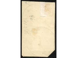 1890/91, Krone/Adler 5 Pfg. grün, senkrechtes Paar, sauber gestempelt “ZANZIBAR 3/6 91” auf Briefstück, untere Marke kurzer Z
