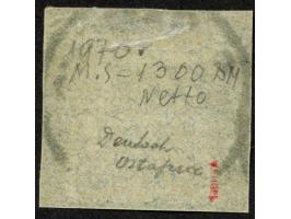 1890/99, Krone/Adler 25 Pfg. gelblichorange, sauber gestempelt “BAGAMOYO 28/9 97” auf Briefstück, tadellos, sign. Engel&nbsp;
