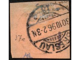 1890/99, Innendienst 2 M. dunkelrotkarmin, mit Plattenfehler “große Unterbrechung in der Guillolche unten links”, sauber gest