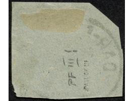 1893, waagerechter Aufdruck 15,4 mm breit 2 P. auf 3 Pfg. mittelbraun, mit Plattenfehler “Bruch der Bandrolle rechts unten”, 