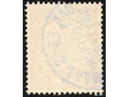 1901, Kaiseryacht ohne Wz. 20 P. dunkelrötlichkarmin/schwarz, mit Plattenfehler “Linie unter rechter Wertzifferdurch Fleck un
