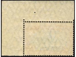 1905/20, Kaiseryacht mit Wz. Kriegsdruck gez. 26:17 3 R. schwärzlichkarminrot/grünschwarz, rechte obere Bogenecke, postfrisch