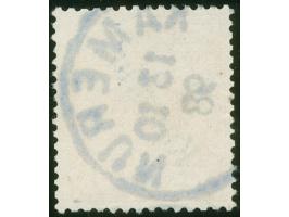 1897, Aufdruckausgabe 25 Pfg. dunkelorange, mit Plattenfehler “I in Reichspost oben rechts ausgebrochen", sauber gestempelt “