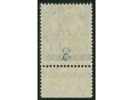 1920, Germania 2½ Pfg., Aufdrucktype II, mit Aufdruckfehler “in der Mitte senkrecht geteilter Balken”, Unterrandstück, ungebr
