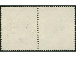 1923, Dienstmarke 25 C., mit Aufdrucktype II und I im senkrechten Typenpaar, sauber gestempelt, vorgefaltet, sonst tadellos, 