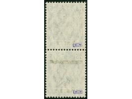 1920, Germania 75 Pfg., Aufdrucktype I, die obere Marke nur mit Aufdruck "Sarre", die untere mit Aufdruck "Balken oben, Sarre