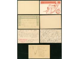 1877/1925, 16 Ganzsachen und eine Antwortkarte komplett, meist gelaufen, einige interessante Zusatzfrankaturen, viele UPU Jub