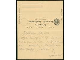 1877/1925, 16 Ganzsachen und eine Antwortkarte komplett, meist gelaufen, einige interessante Zusatzfrankaturen, viele UPU Jub