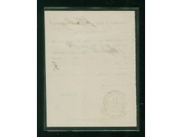 1886, Postal receipt of "Consolato d´Italia" with "COSTANTINOPOLIConsolato d´Italia 11 GIU 86" clear blue cancellation for ma