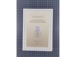 1988, Frauen der Geschichte 9 verschiedene Eckrandviererblöcke mit Sonderstempel und Formnummer, dazu 6x Viererblöcke meist O